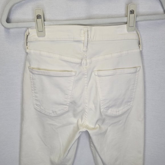 Citizens Of Humanity Women's Size 24 Jeans Ivory Rocket Ankle Skinny - Picture 4 of 7